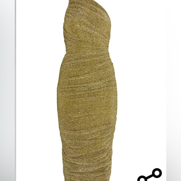 One shoulder sparkle midi dress - Picture 3 of 3